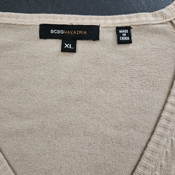 NWOT - BCBGMaxAzria Silk Blend Tan Jersey - Size XL - Picture 3 of 11